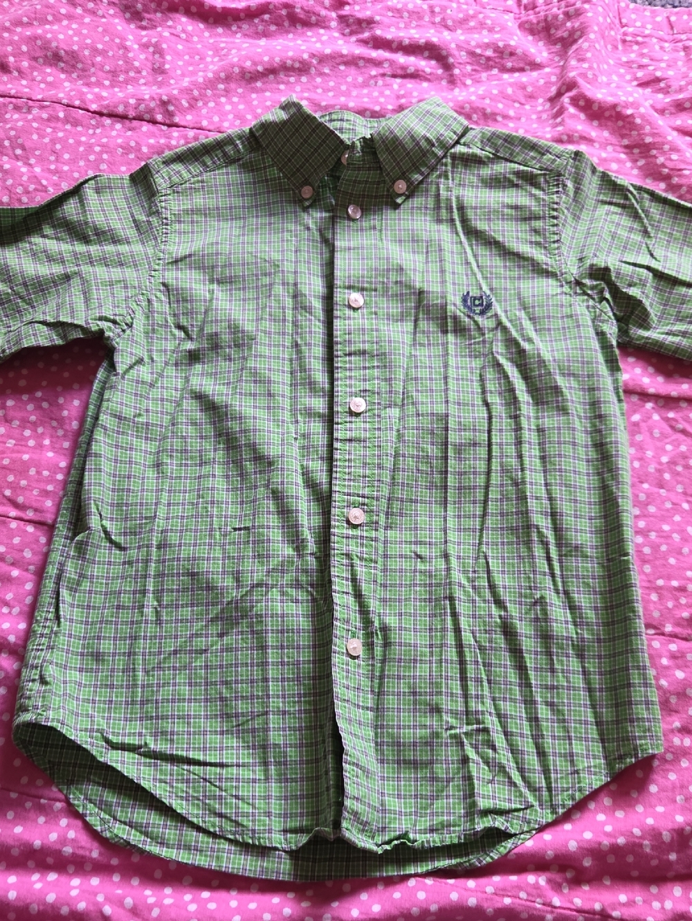 ♥️2 For $25♥️Chaps Green Plaid Button-Down Shirt